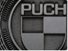 Badge / emblem Puch logo silver 47mm RealMetal